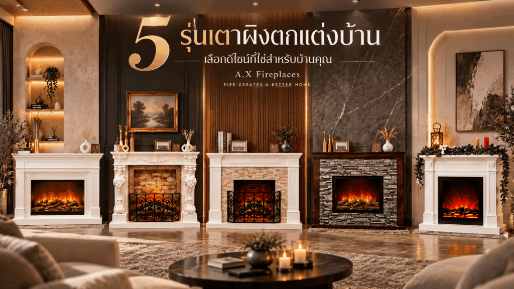 5 รุ่นเตาผิงตกแต่งบ้าน A.X Fireplaces ดีไซน์หลากหลายสำหรับห้องรับแขกสไตล์หรู