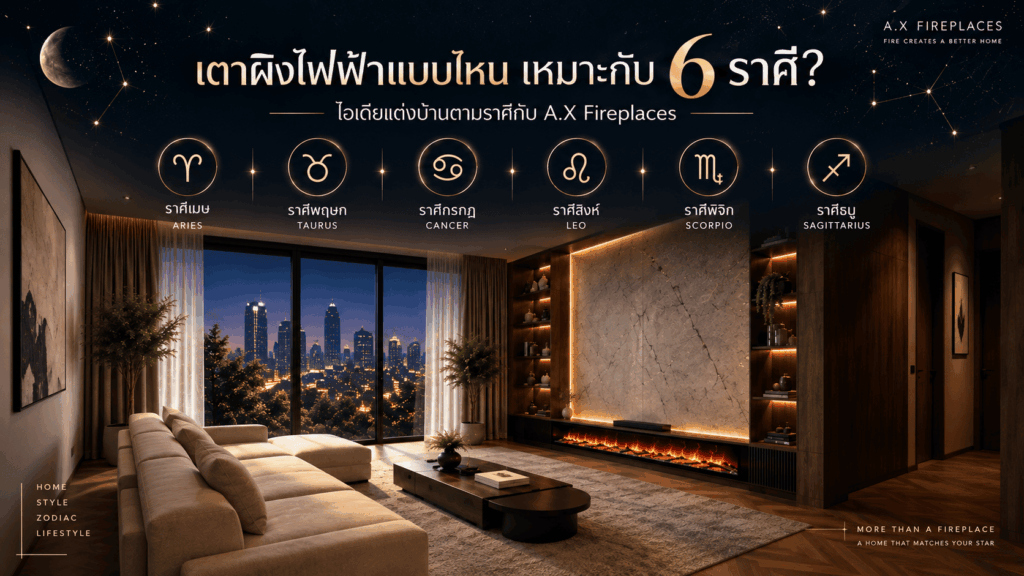 แต่งบ้านตามราศีด้วยไอเดียเลือกเตาผิงไฟฟ้าให้เหมาะกับ 6 ราศี